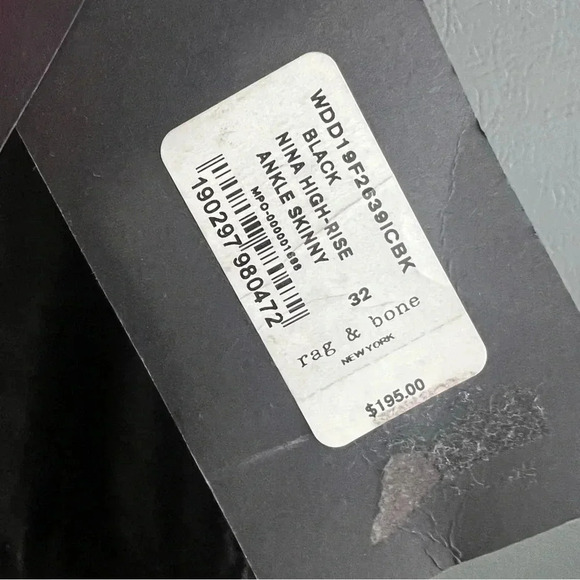 NWT Rag & Bone Nina Skinny High-Rise Stretch Lightweight Size 32 - Picture 11 of 11